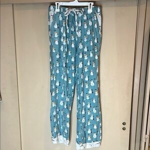 Munki Munki Festive Snowman Pajama Pants size medium preowned